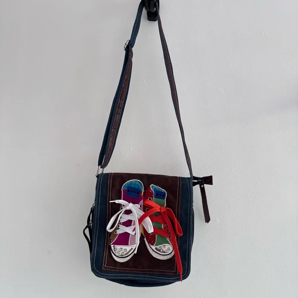 Vintage Converse Denim Crossbody Bag - Picture 1 of 16